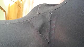 View through Pants and Long Fake Breasts
