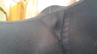View through Pants and Long Fake Breasts
