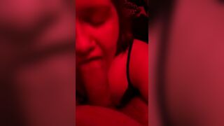Red Oral Sex give Blow Job while Bound to a Chair!
