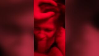 Red Oral Sex give Blow Job while Bound to a Chair!
