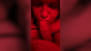 Red Oral Sex give Blow Job while Bound to a Chair!
