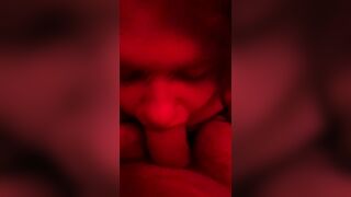 Red Oral Sex give Blow Job while Bound to a Chair!