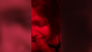Red Oral Sex give Blow Job while Bound to a Chair!