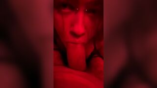 Red Oral Sex give Blow Job while Bound to a Chair!