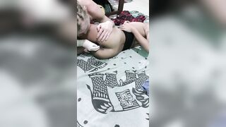Trying to Fist my Small Step Sister's Tight Cunt with my Penis