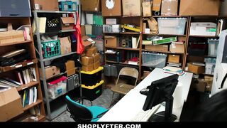 Shoplyfter - Slim Teenagers (Alex Harper) Blackmailed and Stripped Down