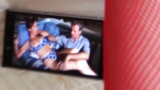My Hispanic ex-wife's niece masturbates watching porn into front of