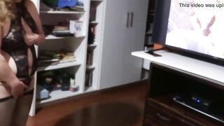 My Hispanic ex-wife's niece masturbates watching porn into front of