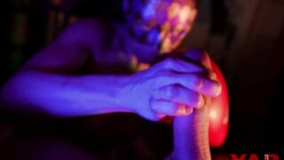 Boxing Match to Beat off Eggs and Dick into Gloves to take