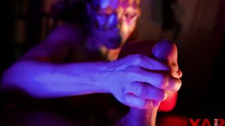 Boxing Match to Beat off Eggs and Dick into Gloves to take