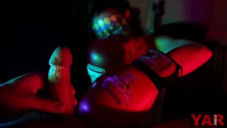 Boxing Match to Beat off Eggs and Dick into Gloves to take
