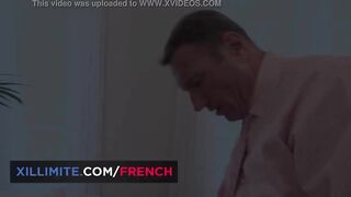 Sex at the office with big titted dark haired