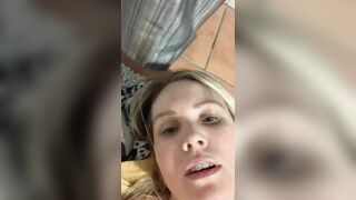 Beauty Blonde with Huge Jugs Masturbates into Bath Tub Bath