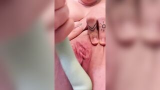 Solo Huge Titty self Fucked with Sex Toy