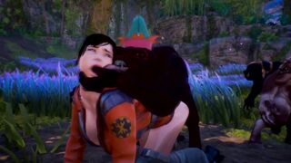 Orc Group Sex with a Lost women 3D