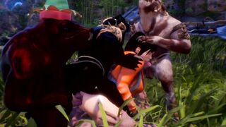 Orc Group Sex with a Lost women 3D
