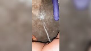 Squirting all over my Vibrator and Floor
