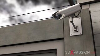 Sci-fi Sex Cyborg Fucks Rough a goddess Dark Hair into the Restricted Area