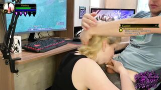 bimbos Blown my Cock while Having Fun World of Warcraft I Jizzed on