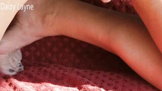 Old Blond w Tan Lines Fucks her Snatch Rough and Squirts Puddles