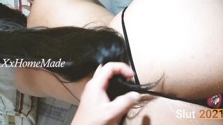 GRAB MY HAIR AND POUNDED ME ROUGH !!