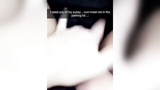 Masturbating inside Parking Lot while Sexting my Step Uncle on Snapchat -