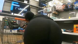 Walmart BBW Butt Wedgie into watch through Leggings