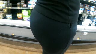 Walmart BBW Butt Wedgie into watch through Leggings