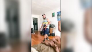My Wifey's first double penetration bbc Interactial Three-Way Squirt Gang Bang