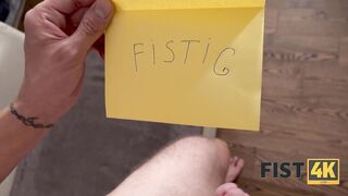 FIST4K Brave Woman inside Ebony Pantyhose Receives Thrills from Fisting