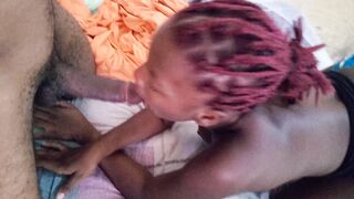 College Dark Haired Girl Blows on Big big black dick Volunteer Village Hostel