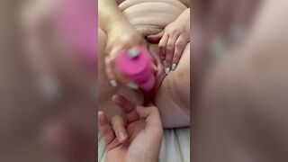 My NEW DILDO inside my Tight Twat, Making me SOAK and my