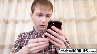 Huge boobed goddess takes her step-brothers fat penis