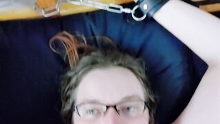 Tied Submissive Ex-Wife Happily Blows Penis