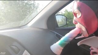 A Mystic and Lush Filled Vehicle Rides - Goddess chick Masturbates while