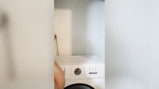 RED HAIRED Masturbate on the Washing Machine