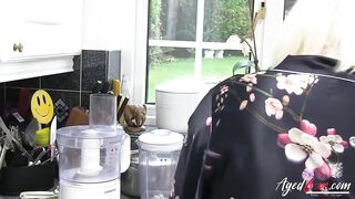 AGEDLOVE British Old Lacey Starr Interracial Head and Harcore Sex