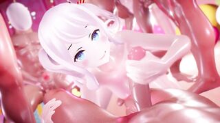 【MMD R-18 year old DACE】INTENSE DRILLING ROUGH ANAL SEX SWEET BABE ORGASMS  [MMD]