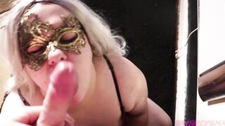 Chubby Wifey Learns To Gives Bj To 2 Fat Dicks