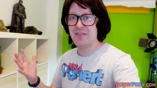 Real newbie give oral sex to Yorkshire geek