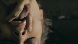 Babe Dark Haired Squirting as she Fucks herself with a Lit Candle