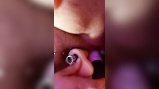 A Penis into my Butt with two Sex Toys into my Twat