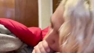 Full Length Bj Hand Job come into her Mouth and See it Drip