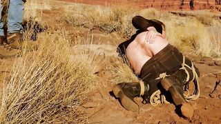 Blonde Hottie Gets a Rough Booty Fucking and Domination Session outdoor into