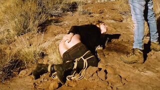 Blonde Hottie Gets a Rough Booty Fucking and Domination Session outdoor into