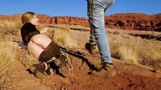 Blonde Hottie Gets a Rough Booty Fucking and Domination Session outdoor into