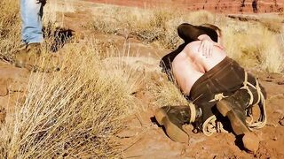 Blonde Hottie Gets a Rough Booty Fucking and Domination Session outdoor into