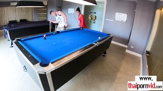 Pretty banged session with a big boobed amateur Thai teenie Polly