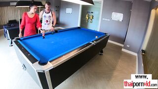 Pretty banged session with a big boobed amateur Thai teenie Polly