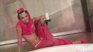 Incredible Sexy Hottie oriental stripper having Bombshell fun into the hot tub